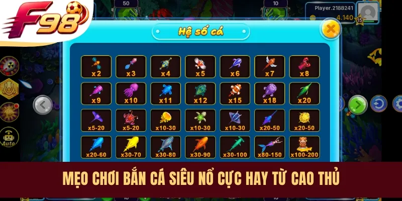 Mẹo chơi bắn cá siêu nổ cực hay từ cao thủ